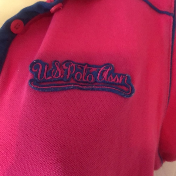 Woman’s pink Y2k U.S Polo collar tee shirt shirt - Picture 5 of 13